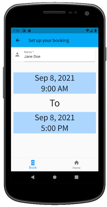 sitdown booking workspace page